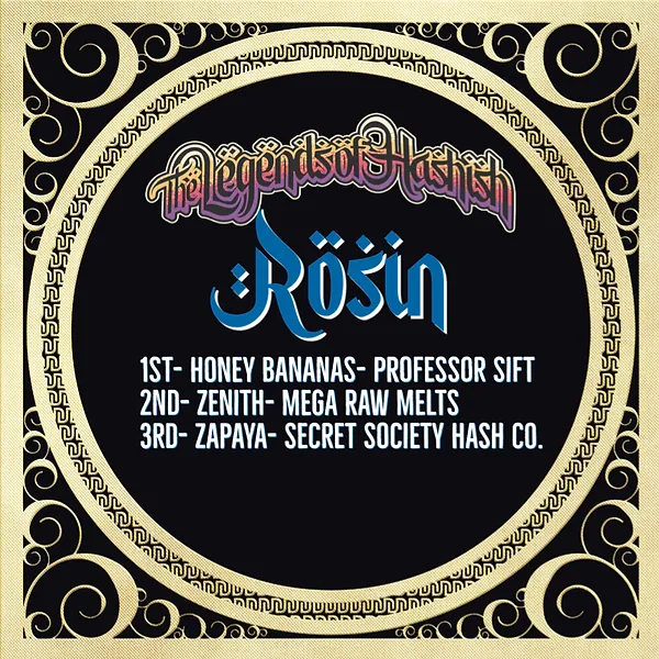 Legends Rosin 2022 winners of legends of hashish