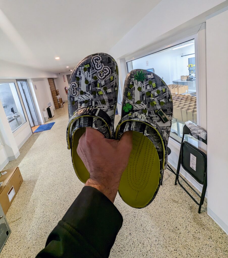 Coulson Cannabis crocs