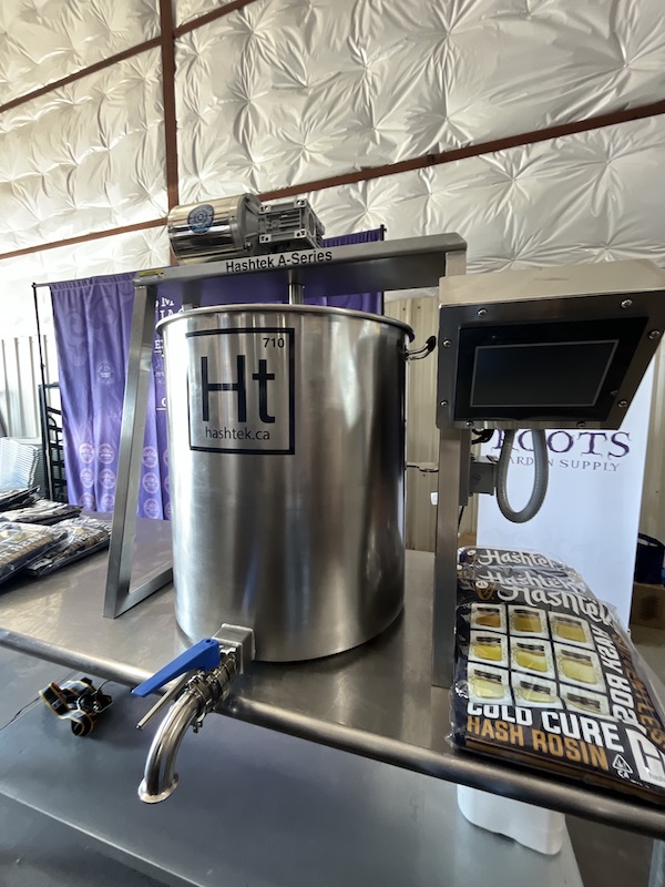 71650470212-21361D6C-6809-43CC-9111-33F9590D1B35 hashtek solventless extraction equipment at the smoking jacket 2023 hash rosin event